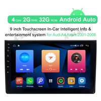 A-Sure 9" Android 11 2GB RAM 32GB ROM GPS Navi Car Radio with Wireless Carplay Android Auto for Audi A4 S4 RS4