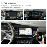 9" Android 12 Autoradio for Opel Mokka X 2017-2019 Touchscreen Sat NAV Stereo Multimedia-Player wireless Carplay Bluetooth FM USB