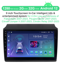 9" Android 13 CarPlay Radio Stereo For 2-Din Citroen Relay Fiat Ducato Peugeot Boxer 2007-2023 GPS Navi WIFI BT FM DSP