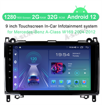 9'' 2+32G Carplay Android Auto Radio Navi GPS for Mercedes Benz A/B Sprinter W639 W245 Android 12