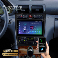 9" Radio Navi 2+32G Carplay Android 12 GPS für Mercedes Benz W203 W209 DAB+