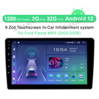 9’‘ Android 12 Autoradio Für Ford Transit Bus S-Max Focus Kuga 2+32G Fusion GPS Navi