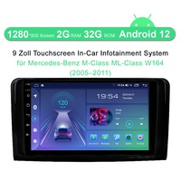 Android 12 Autoradio Carplay Android Auto Navi für Mercedes-Benz M/ML-Class W164
