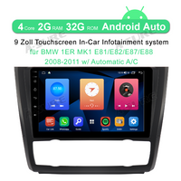 Android 12 Autoradio 2+32GB Navi GPS Carplay Für BMW 1ER MK1 E81 E82 E87 E88 A/C