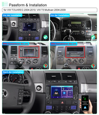32GB Android 12 Navi GPS Autoradio BT Carplay Für VW T5 Multivan VW Touareg
