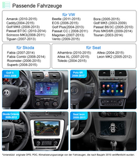 9" Android 12 Carplay 2+32G Autoradio GPS NAVI für VW Golf 5 6 Plus Touran Polo Passat