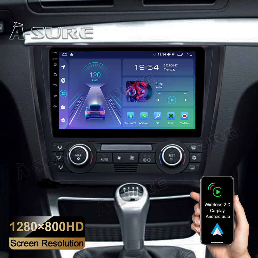 Android 12 Autoradio Carplay Für BMW 1ER MK1 E81 E82 E87 E88 A/C 2+32GB Navi GPS