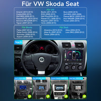9 Zoll 4+64GB 8-Kern Android 14 Autoradio für VW Passat B6 B7 CC/Polo MK5 6/Golf 5 6 Plus/Tiguan/Touran/Sharan/EOS/Beetle, 1280HD IPS Touchscreen kabelloses CarPlay Android Auto 4G LTE GPS-Navigation Bluetooth 5.0 Wi-Fi DSP FM RDS USB Rückfahrkamera