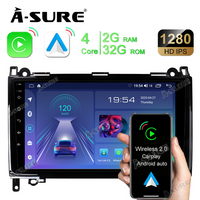2+32GB 9‘’ Carplay Android 12 Radio Navi GPS für Mercedes BENZ A/B Vito Viano Sprinter W639 W245