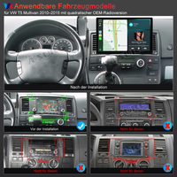 13,1 Zoll 8-Kern 4+64GB Android 14 Autoradio für VW T5 Multivan 2010-2015 Quadratischer OEM-Radioversion, 2K IPS Touchscreen kabelloses CarPlay Android Auto GPS-Navigation Bluetooth Wi-Fi DSP FM RDS 4G LTE Rückfahrkamera