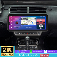 12,3 Zoll 8-Kern 4+64GB Autoradio Android 14 für Chevrolet Camaro MK5 2010-2015, HD 1920x720 IPS Touchscreen kabelloses CarPlay Android Auto GPS-Navigation Bluetooth Wi-Fi DSP FM RDS 4G LTE
