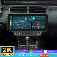 12,3 Zoll 8-Kern 4+64GB Android 14 Autoradio für Chevrolet Camaro MK5 2010-2015, HD 1920x720 IPS Touchscreen kabelloses CarPlay Android Auto GPS-Navigation Bluetooth Wi-Fi DSP FM RDS 4G LTE Rückfahrkamera
