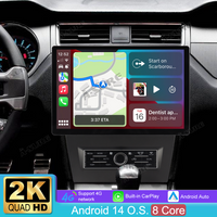 13,1 Zoll 8-Kern 4+64GB Autoradio für Ford Mustang 2010-2014, Android 14 2K IPS Touchscreen kabelloses CarPlay Android Auto GPS-Navigation Lenkradsteuerung Bluetooth 5.0 Wi-Fi 4G LTE DSP FM RDS USB