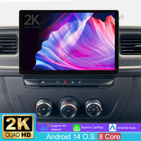 13,1 Zoll 8-Kern Android 14 4+64GB Autoradio für Renault Master 2019–2023/Opel Movano B 2019–2021/Nissan NV400 2019–2023, 2K IPS Touchscreen kabelloses CarPlay Android Auto Rückfahrkamera GPS-Navigation Bluetooth Wi-Fi DSP FM RDS 4G LTE