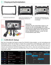 9" 2+32GB Android Autoradio DSP GPS Navi Car Radio with Wireless Carplay Android Auto for Mercedes Benz A/B Viano Vito Sprinter W169 W245 W906 W639 Support DSP Wifi Bluetooth 1280x720P Display USB SWC