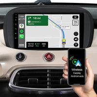 9 Inch Autoradio with Wireless Carplay Android Auto for Fiat 500X 2015-2020 2 + 32GB In-dash Car Radio GPS Navigator Stereo Bluetooth Steering Wheel Controls
