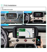 9 Inch Autoradio with Wireless Carplay Android Auto for Fiat 500X 2015-2020 2 + 32GB In-dash Car Radio GPS Navigator Stereo Bluetooth Steering Wheel Controls