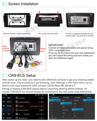 9" 2+32GB Android Autoradio DSP GPS Navi Car Radio with Wireless Carplay Android Auto for Mercedes-Benz M-Class ML-Class W164 (2005–2011), Support DSP Wifi Bluetooth 1280x720P Display USB SWC