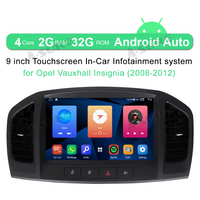 9" ANDROID AUTORADIO WITH 2GB+32GB NAVIGATION FOR OPEL VAUXHALL INSIGNIA 2008 2009 2010 2011 2012, SUPPORT WIRELESS CARPLAY ANDROID AUTO WIFI BLUETOOTH GPS DSP