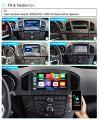 9" ANDROID AUTORADIO WITH 2GB+32GB NAVIGATION FOR OPEL VAUXHALL INSIGNIA 2008 2009 2010 2011 2012, SUPPORT WIRELESS CARPLAY ANDROID AUTO WIFI BLUETOOTH GPS DSP