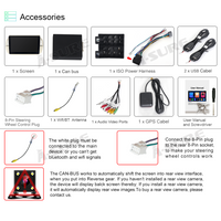 Android Autoradio for Fiat 500 500C 2007-2015 9 Inch Car Stereo with GPS Navigation Wireless Carplay Android Auto Touch Screen Wifi Bluetooth Screen Multimedia Radio SWC 2 + 32GB White