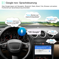 9" Octa-Core 4+64GB Wireless Carplay Android 10 Built-in 4G LTE 1280*720p Autoradio GPS Navi für Audi A4 SEAT Exeo