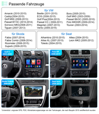 9" with Button Wireless Carplay & Android Auto GPS Navi Car Radio for VW Golf 5 6 V VI Passat T5 Polo Touran Tiguan Golf Sharan Caddy 2GB RAM 32GB ROM