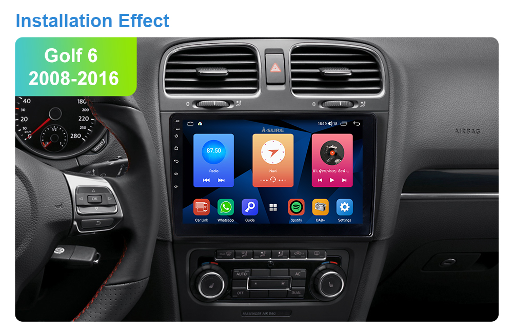 Autoradio compatible Rns 510 pour Volkswagen Seat Skoda, Navigation dans  l'UE