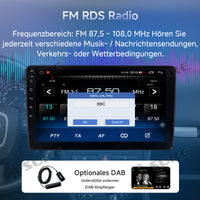 9 Zoll 2+64GB Android 14 Autoradio für Ford Focus MK2 2004-2011, 1280x800 IPS Touchscreen kabelloses CarPlay Android Auto GPS-Navigation Lenkradsteuerung Bluetooth 5.0 Wi-Fi DSP FM RDS USB