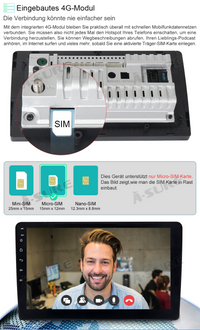 4G LTE SIM Android 10 Autoradio GPS 4+64G Navi Radio für Audi A4 S4 RS4 B6 B7 8E