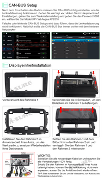 2+32G Android 12 Autoradio Navi Radio WIFI Carplay für Fiat 500 500C 2016-2020