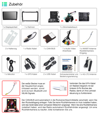 9 Zoll 4+64GB 8-Kern Android 14 Autoradio für Mercedes-Benz A/B-Klasse Viano/Vito/Sprinter W169/639/245, 1280HD IPS Touchscreen kabelloses CarPlay Android Auto 4G LTE GPS-Navigation Bluetooth 5.0 Wi-Fi DSP RDS USB Rückfahrkamera