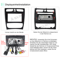 2+32G Autoradio 12 GPS Navi Für Mercedes-Benz A/C Klasse W203 W209 CLK C209 W639