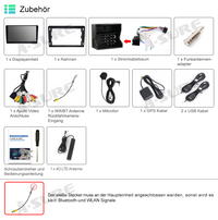 Android 13 4+64GB Für Ford Transit Focus Kuga Fusion Autoradio GPS Navi Carplay WIFI BT DSP ChatGPT