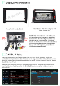 Wireless Carplay Android 12 Navi 2+32GB Autoradio GPS Für Audi TT MK2 2006-2014