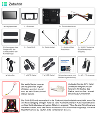 4+64GB 8-Core Android 13 Autoradio GPS DSP 4G Dongle Navi für VW T6 Transporter Multivan ChatGPT WIFI