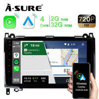 9" Android 11 Car Radio for Mercedes Benz A/B Viano Vito Sprinter W169 W245 W906, 2+32GB, Wireless CarPlay Android Auto