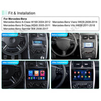 9" Android 11 Car Radio for Mercedes Benz A/B Viano Vito Sprinter W169 W245 W906, 2+32GB, Wireless CarPlay Android Auto