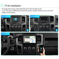 for Dodge Ram Pickup 2013-2018 w/ Manual A/C 2GB+32GB Wireless Carplay Android 11 Car Stereo Radio