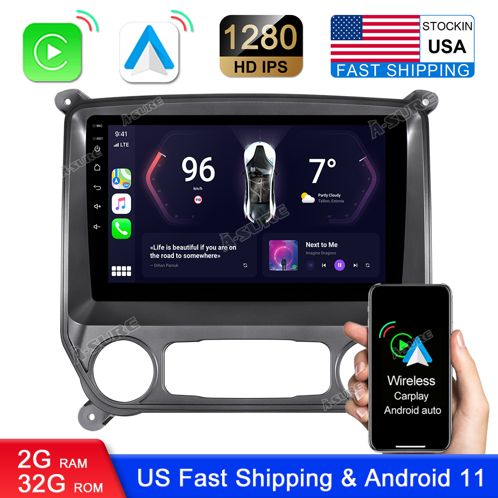 ASURE Android 11 2GB RAM 32GB ROM Wireless Carplay Android Auto Stereo