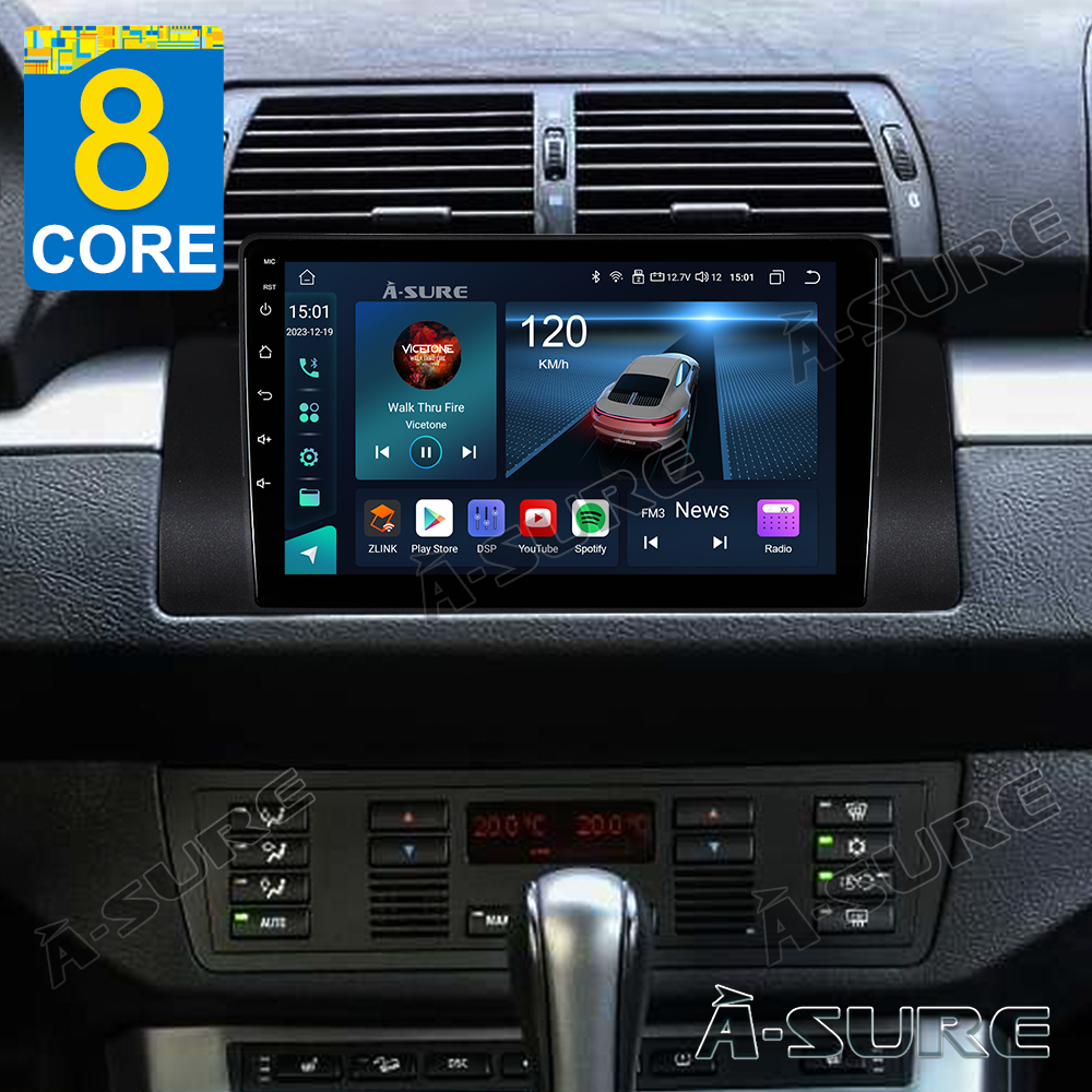4+64GB Android 13 CarPlay Autoradio 8-Kern Für BMW E53 E53 X5 E39 GPS WIFI BT 4G LTE DSP RDS