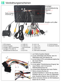 8 Kerne 4+64GB Android 14 CarPlay GPS Autoradio Für VW Tiguan 5N Golf Plus Unterstützung 4G LTE Bluetooth WiFi DAB+ USB DSP FM RDS Rückfahrkamera Lenkradsteuerung