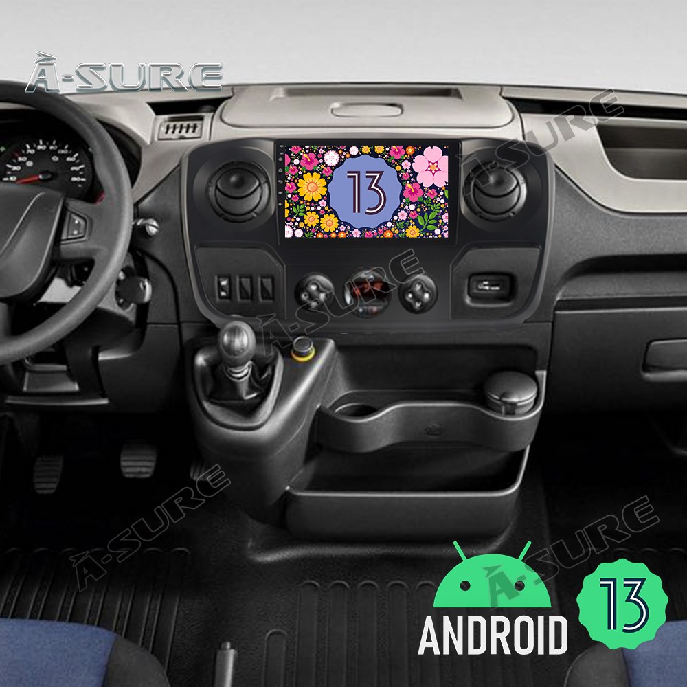 9" 2+32GB Android 13 CarPlay Autoradio für Opel Movano B Renault Master Nissan NV400 2010-2018 GPS Navi Android Auto Bluetooth WIFI USB DSP