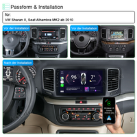 9" 2+32GB Android 13 GPS Navi Autoradio für VW Sharan ll Seat Alhambra MK2 ab 2010 Kabelloses CarPlay Android Auto Bluetooth WIFI DSP RDS 1280HD Touchscreen