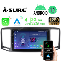 2+32GB Android 13 Autoradio für Volkswagen Sharan ll Seat Alhambra MK2 GPS Navi Kabellos CarPlay Android Auto Bluetooth WIFI DSP RDS FM/AM 1280HD
