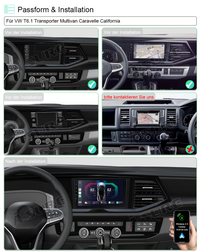 9" 2+32GB Android 13 Autoradio CarPlay GPS Navi für VW T6.1 Transporter Multivan BT WIFI DSP RDS USB DAB+