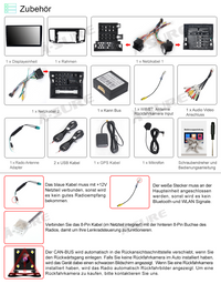 9" 2+32GB Android 13 GPS Navi Autoradio für VW Sharan ll Seat Alhambra MK2 ab 2010 Kabelloses CarPlay Android Auto Bluetooth WIFI DSP RDS 1280HD Touchscreen