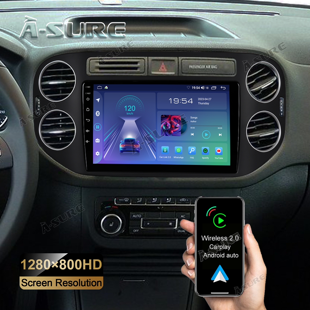 2+32GB Android 13 CarPlay GPS Autoradio Für VW Tiguan 5N Golf Plus Unterstützung USB DSP RDS BT WIFI DAB