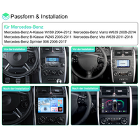 9 Zoll 6+128GB 8-Kern Android 14 Autoradio für Mercedes-Benz A/B-Klasse Viano/Vito/Sprinter W169/639/245, 1280HD IPS Touchscreen kabelloses CarPlay Android Auto 4G LTE GPS-Navigation Bluetooth 5.0 Wi-Fi DSP RDS USB Rückfahrkamera