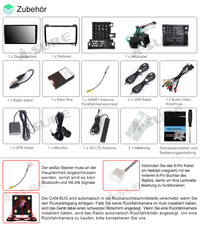 9 Zoll 6+128GB 8-Kern Android 14 Autoradio für Mercedes-Benz A/B-Klasse Viano/Vito/Sprinter W169/639/245, 1280HD IPS Touchscreen kabelloses CarPlay Android Auto 4G LTE GPS-Navigation Bluetooth 5.0 Wi-Fi DSP RDS USB Rückfahrkamera